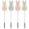 4ct Plaid Pastel Bunny Easter Pathway Marker Lawn Stakes Clear Lights